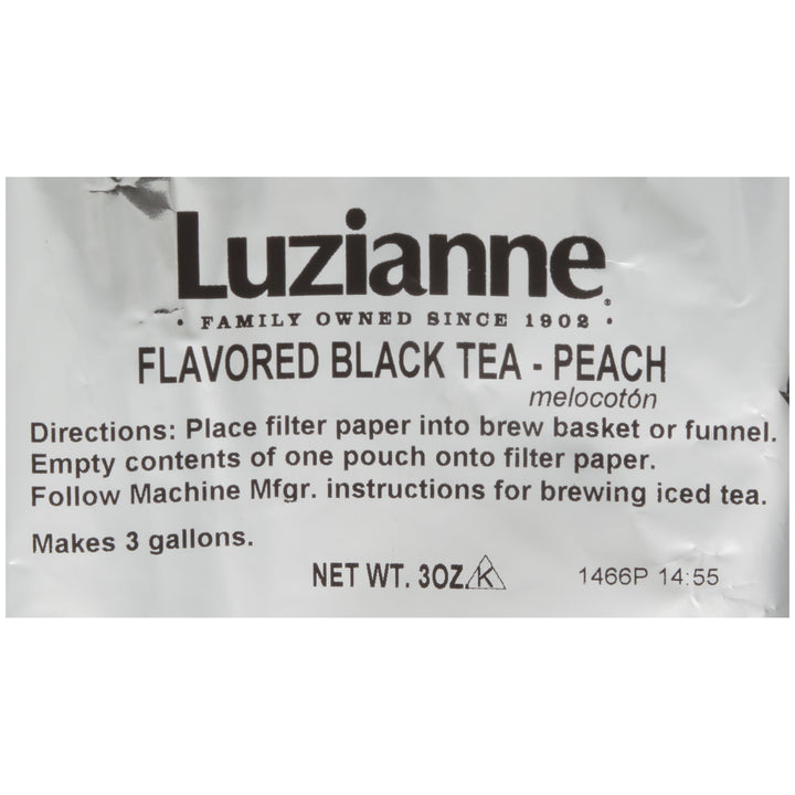 Luzianne Peach Flavored Black Tea-3 oz.-1/Box-16/Case