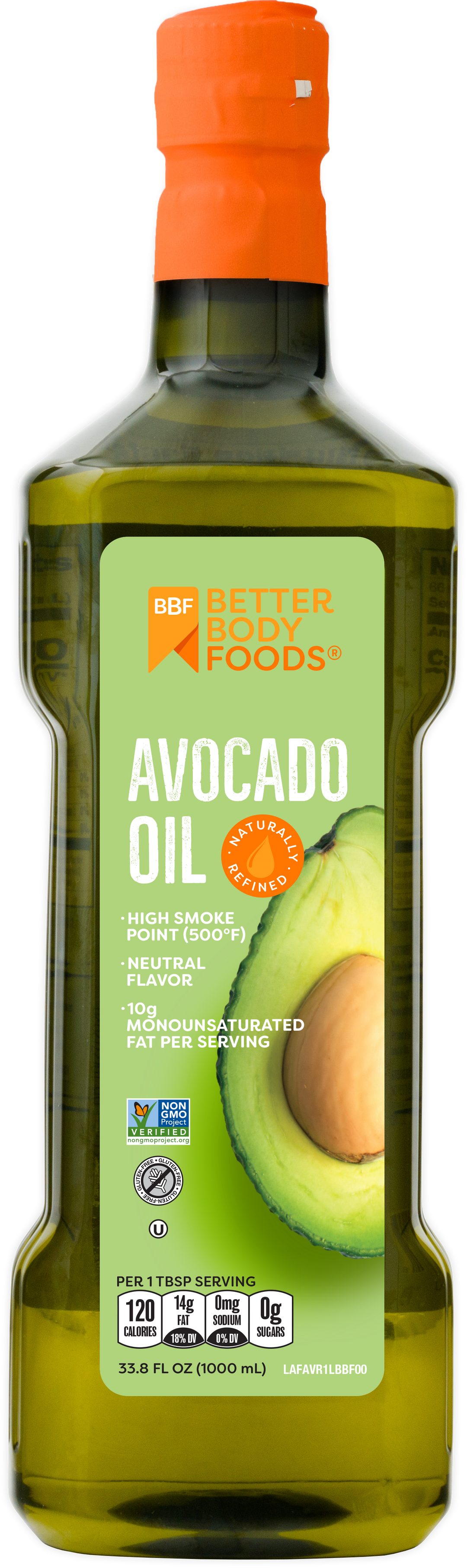 Betterbody Foods Refined Avocado Oil-33.8 fl oz.-4/Case