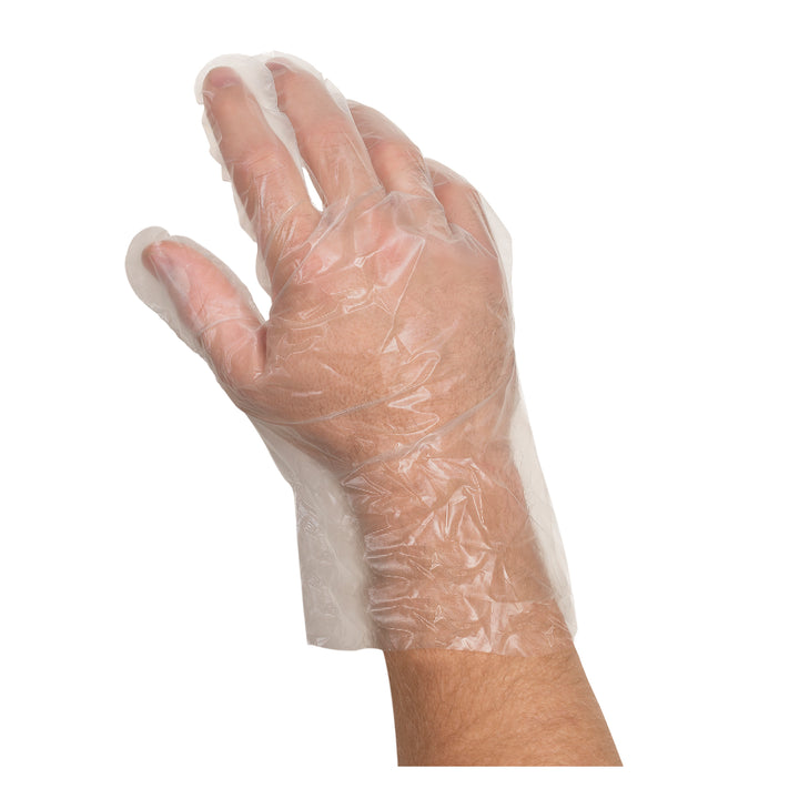 Handgards Comfortfit Powder Free Latex Free Large Poly Glove-100 Each-100/Box-10/Case