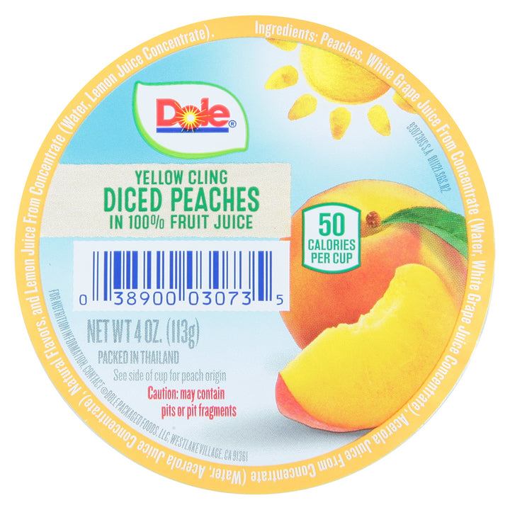 Dole In Juice Diced Peach-4 oz.-36/Case