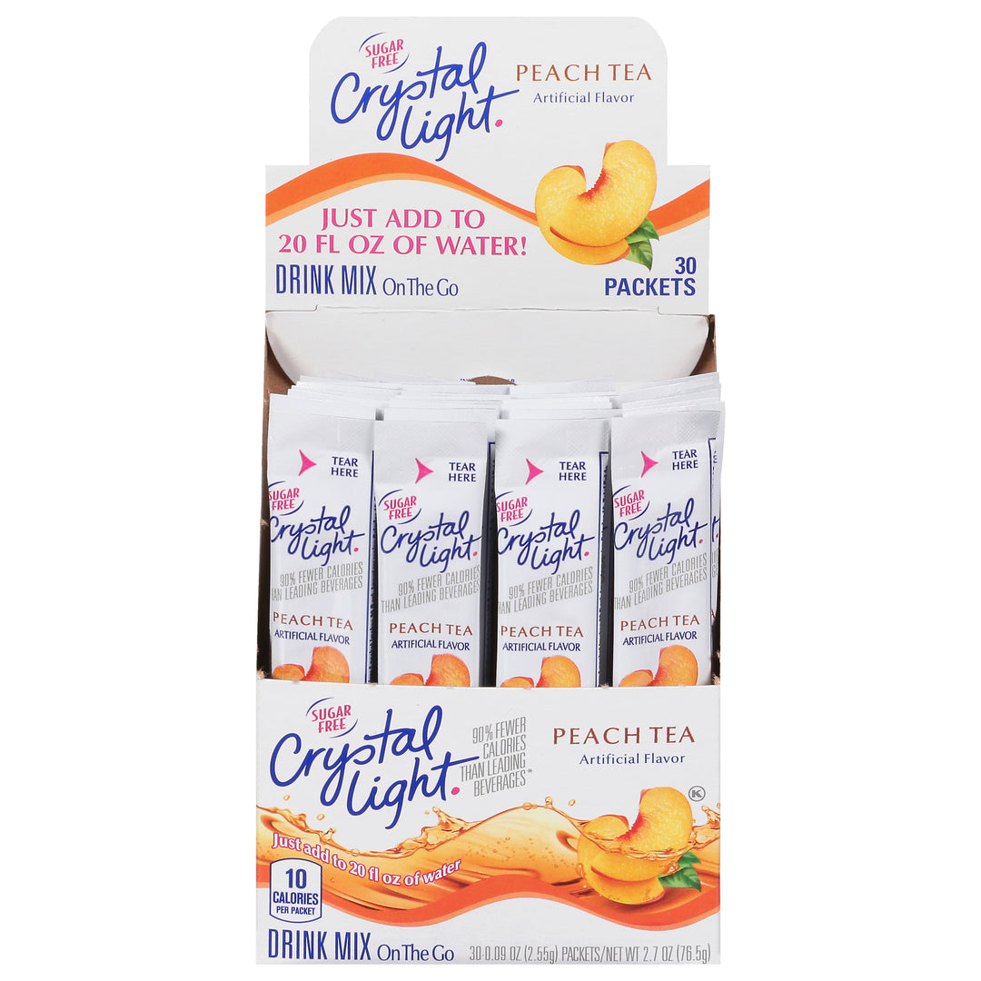 Crystal Light Peach Drink Mix Kosher;-0.09 oz.-30/Box-4/Case