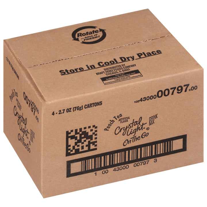 Crystal Light Peach Drink Mix Kosher;-0.09 oz.-30/Box-4/Case