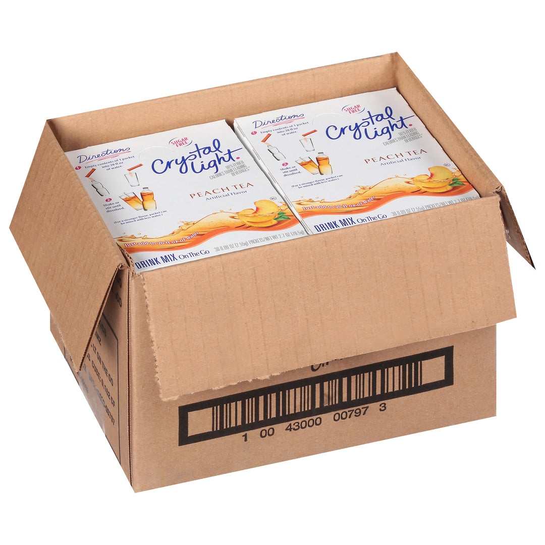 Crystal Light Peach Drink Mix Kosher;-0.09 oz.-30/Box-4/Case