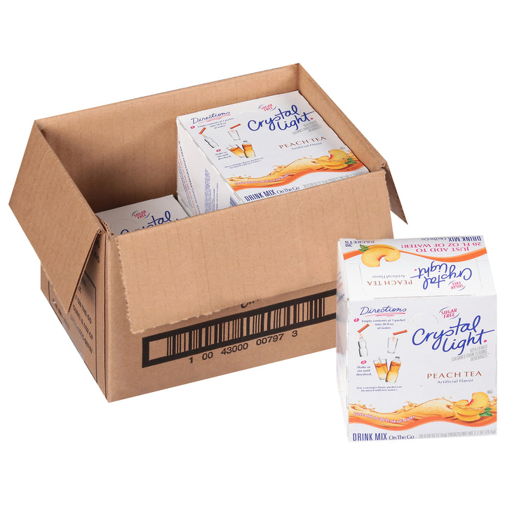 Crystal Light Peach Drink Mix Kosher;-0.09 oz.-30/Box-4/Case