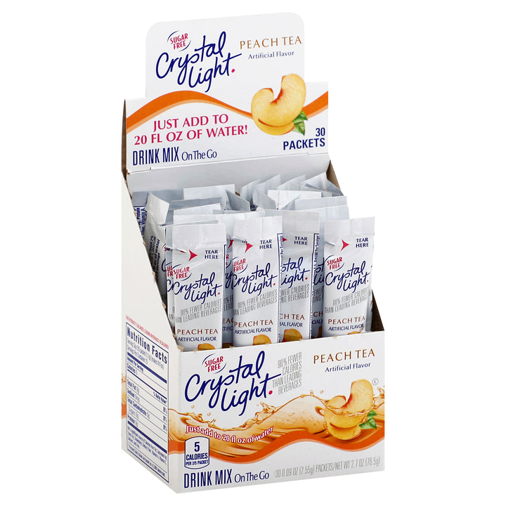 Crystal Light Peach Drink Mix Kosher;-0.09 oz.-30/Box-4/Case