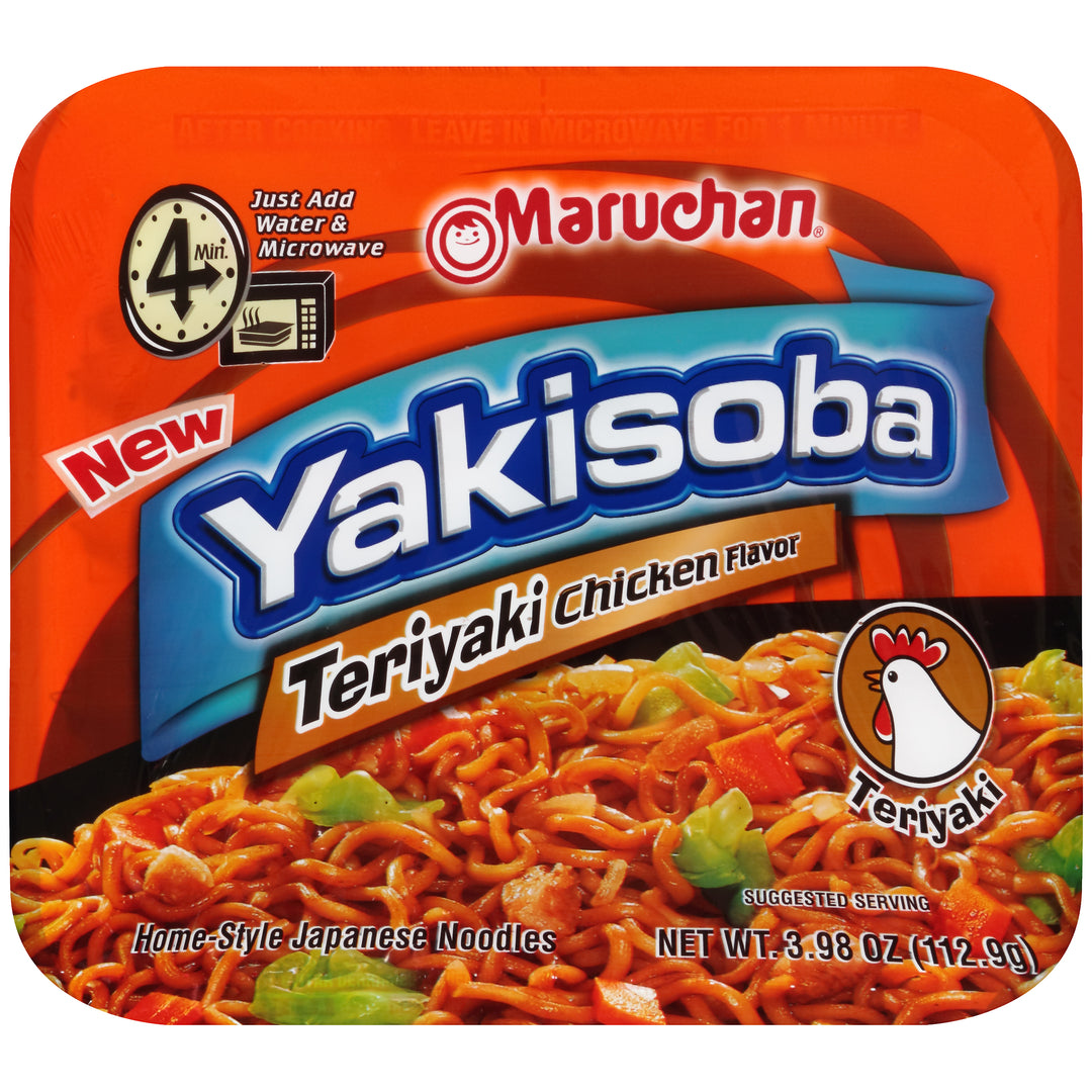 Maruchan Yakisoba Teriyaki Chicken Flavored Home Style Japanese Noodles-3.98 oz.-8/Case