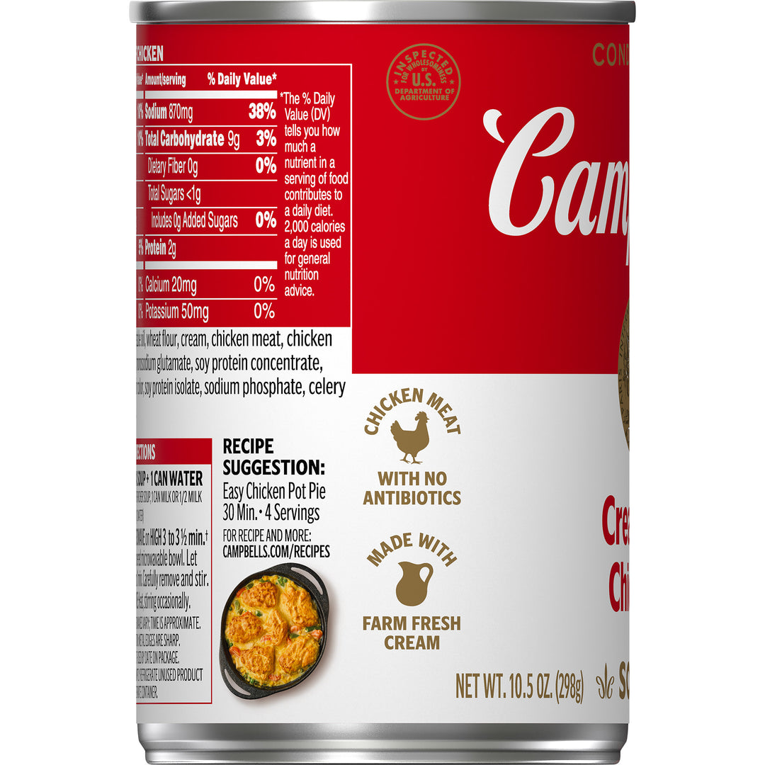 Campbell's Condensed Soup Red & White Cream Of Chicken Soup-10.5 oz.-48/Case