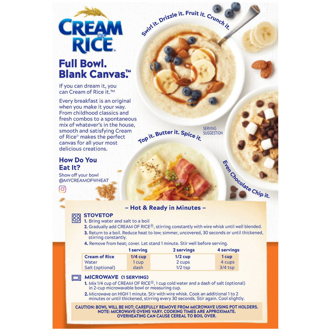 Cream Of Rice Cereal-14 oz.-12/Case