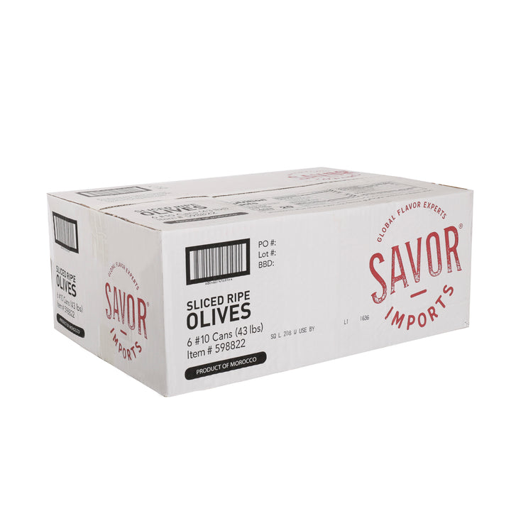 Savor Imports Canned Morocco Sliced Olives-10 Each-6/Case