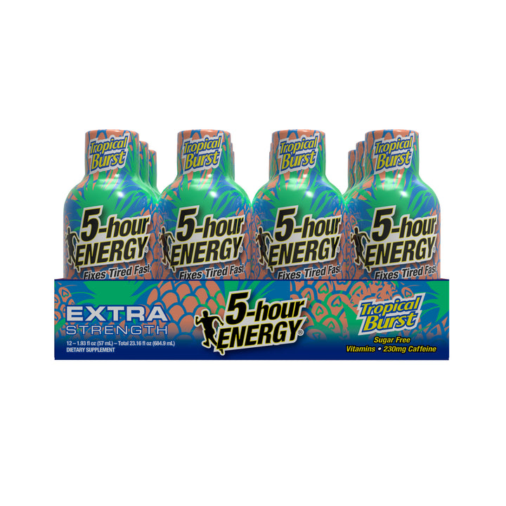 5-Hour Energy Extra 5 Hour Energy Extra Strength Tropical Burst-1.93 fl oz.s-12/Box-18/Case