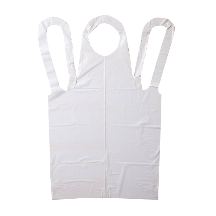 Neatgards Heavy Duty Smooth White Poly Apron-100 Each-100/Box-1/Case