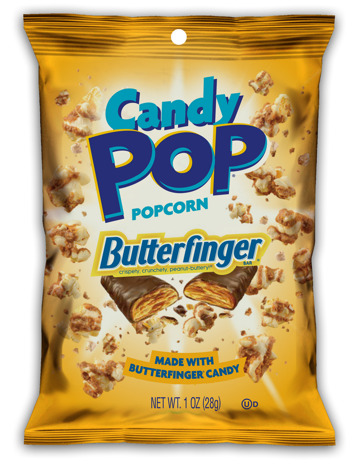 Snaxsational Butterfinger Popcorn-1 oz.-8/Box-6/Case