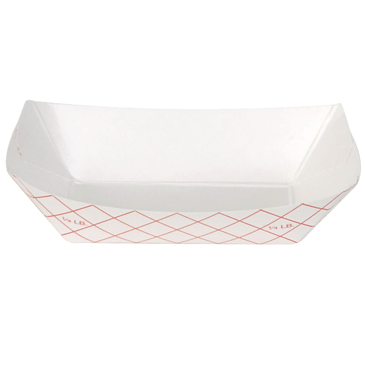 Kant Leek Dixie .25 Lb Red Plaid Food Tray-250 Count-4/Case
