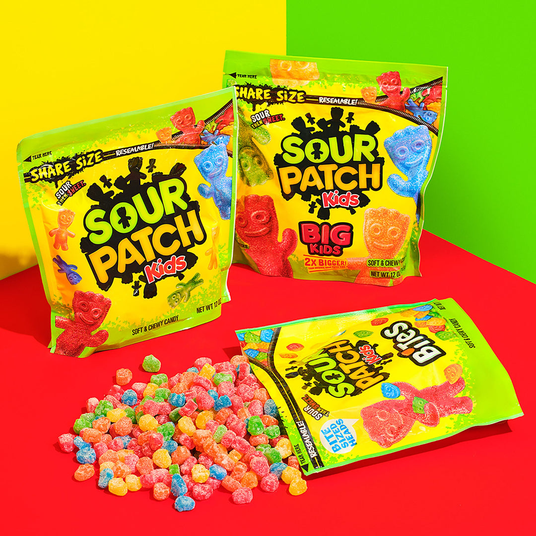 Sour Patch Kids Gummy Candy Peg Bag-12 oz.-12/Case