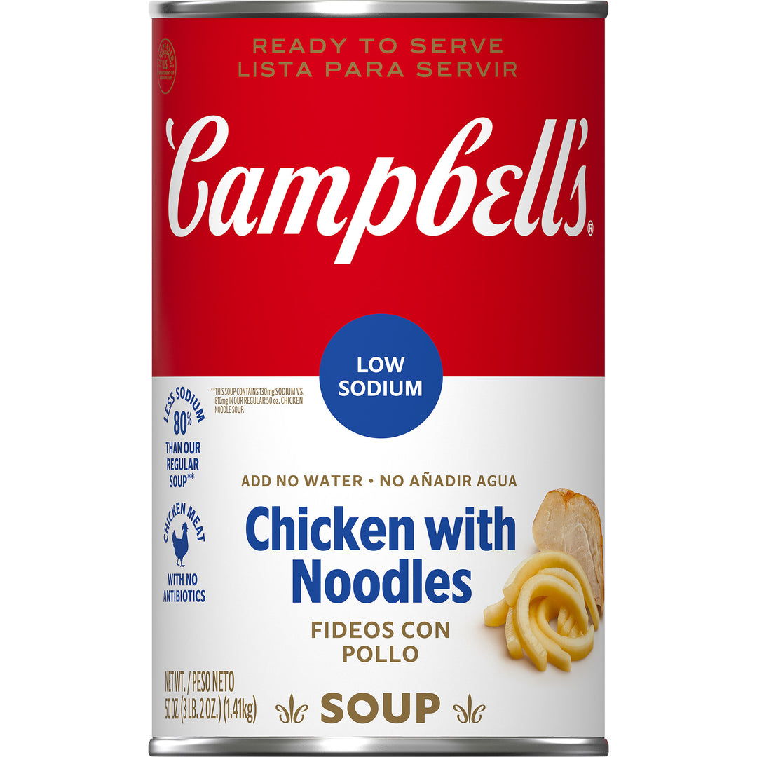 Campbell's Classic Low Sodium Chicken Noodle Shelf Stable Soup-50 oz.-12/Case