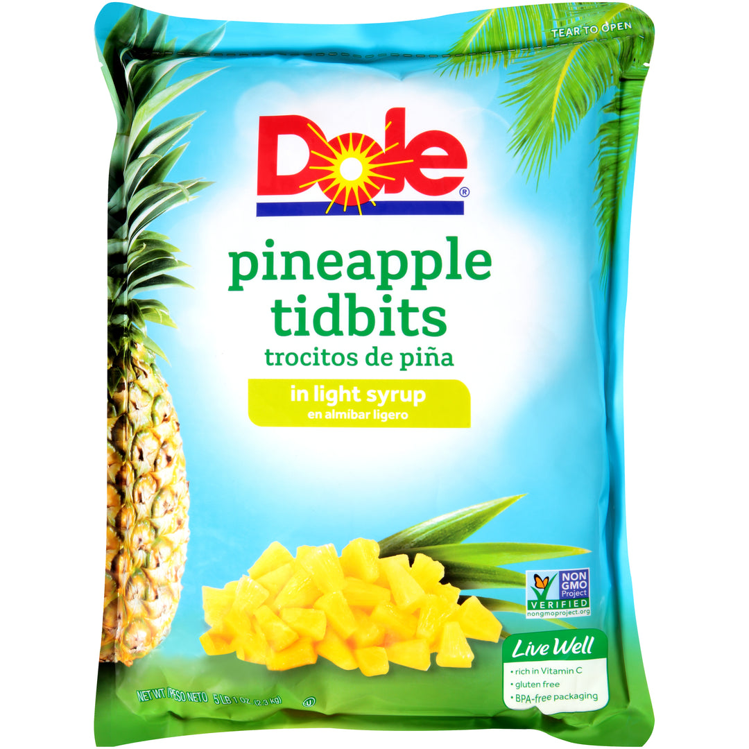 Dole In Light Syrup Tidbit Pineapple-81 oz.-6/Case