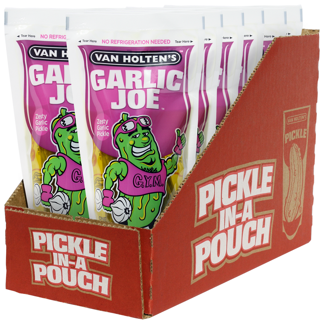Van Holten's Garlic Joe Pickle Whole Single Serve Pouch-1 Each-12/Case