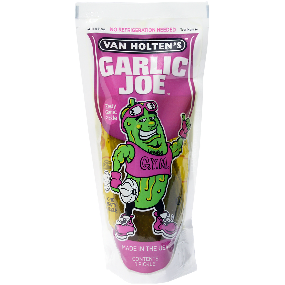 Van Holten's Garlic Joe Pickle Whole Single Serve Pouch-1 Each-12/Case
