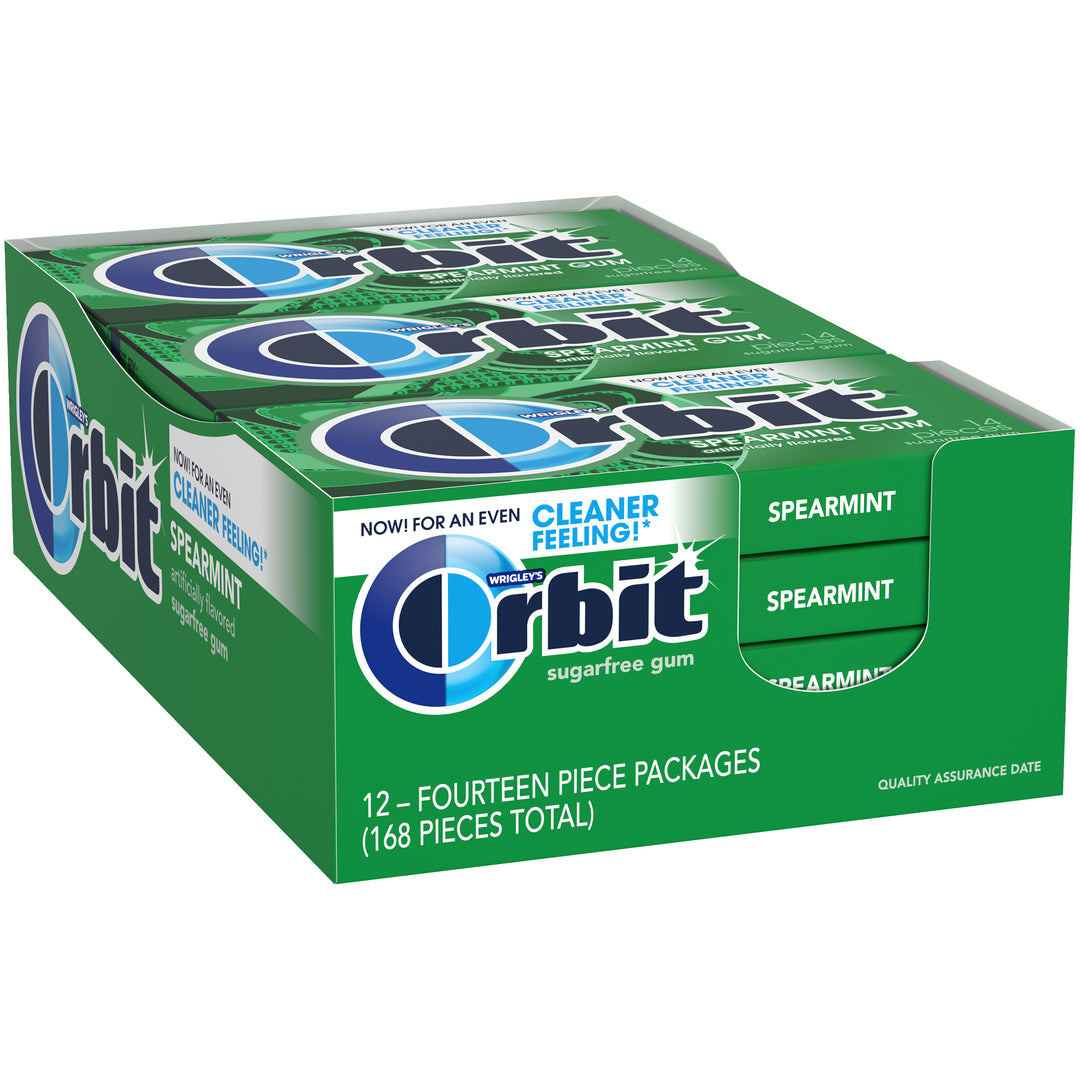 Orbit Spearmint Gum-14 Piece-12/Box-12/Case