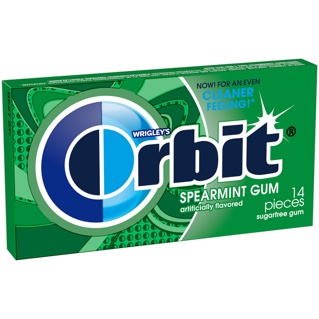 Orbit Spearmint Gum-14 Piece-12/Box-12/Case