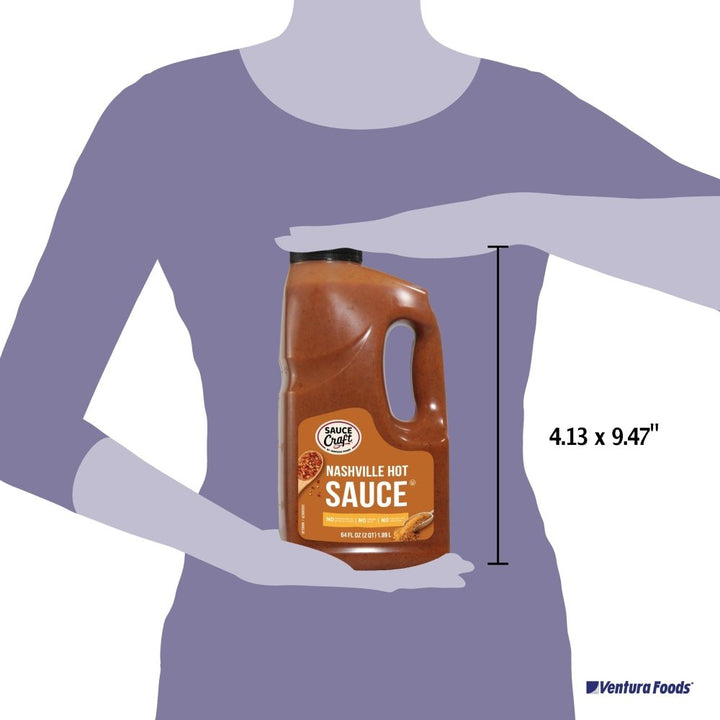 Sauce Craft Nashville Jug Hot Sauce Bulk-0.5 Gallon-4/Case