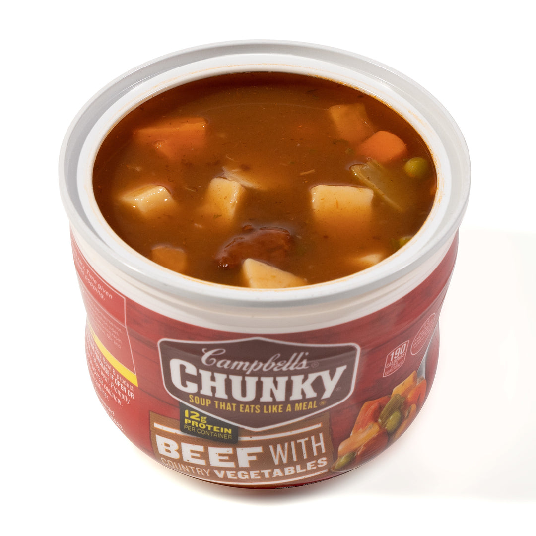Campbell's Chunky Beef With Vegetable Microwaveable Soup-15.25 oz.-8/Case