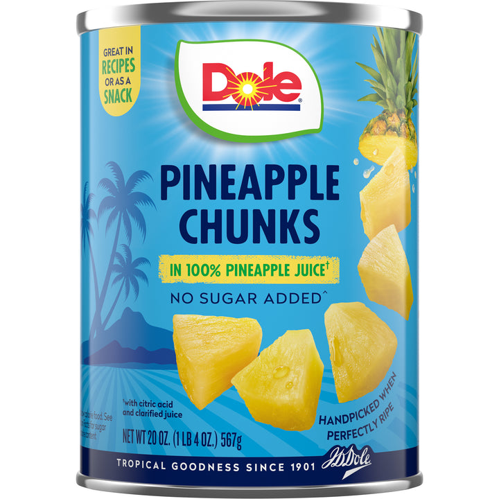 Dole Chunk Pineapple In Juice-20 oz.-12/Case