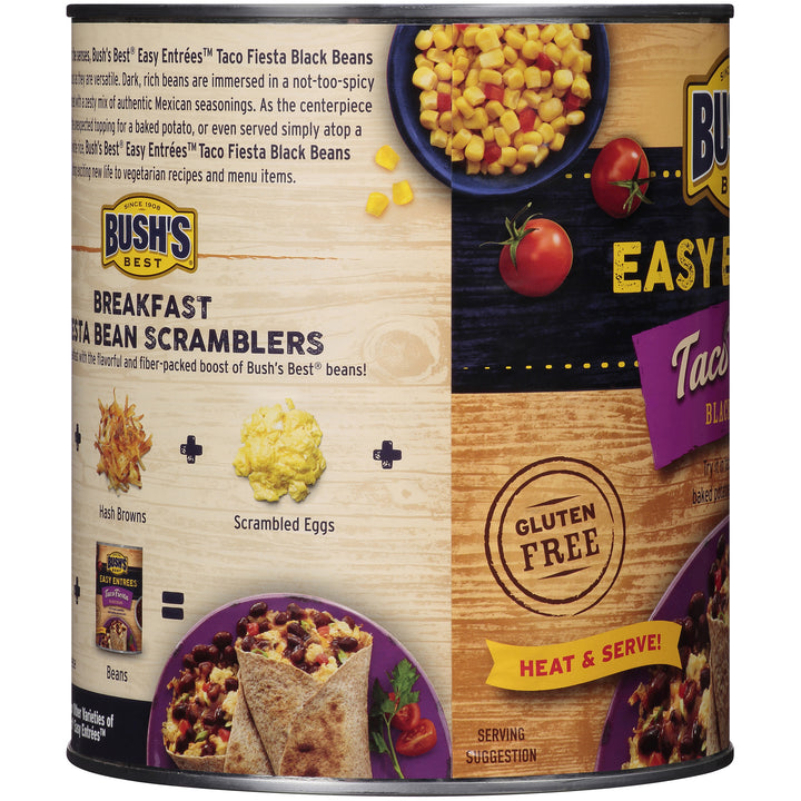 Bush's Best Taco Fiesta Black Bean-108 oz.-6/Case