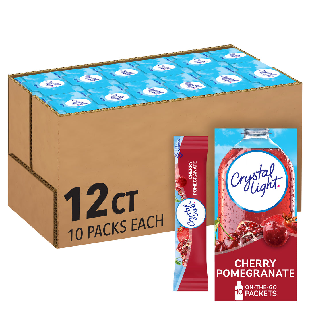 Crystal Light Cherry Pomegranate Beverage On The Go-0.11 oz.-10/Box-12/Case