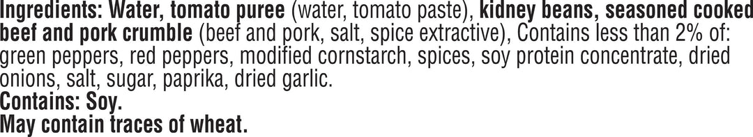 Campbell's Hot & Spicy With Beans Chili Microwaveable Soup-15.25 oz.-8/Case