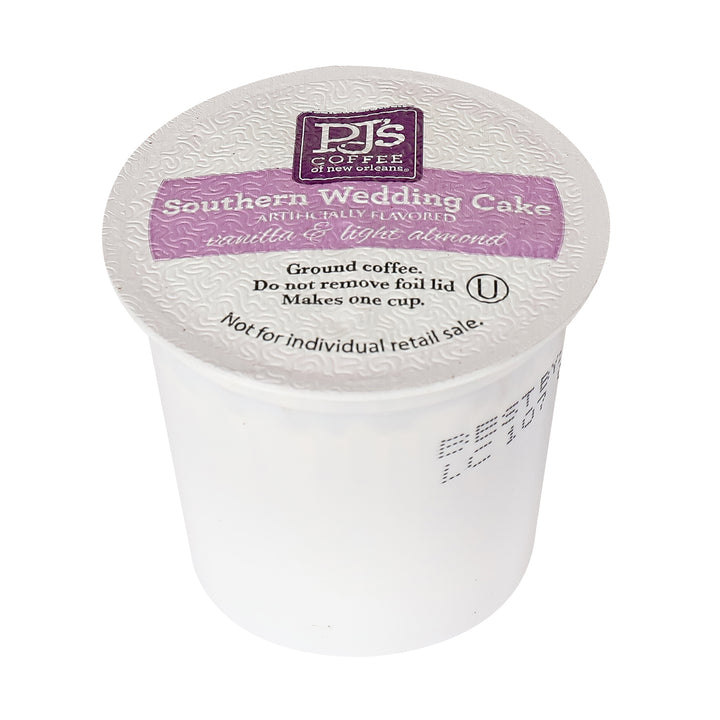 Pj's Coffee Of New Orleans Wedding Cake Single Serve Cups-12 Count-6/Case