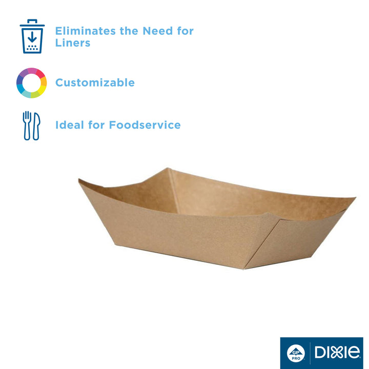 Ecosmart Paper Food Tray Polycoated 1 lb.-250 Count-4/Case