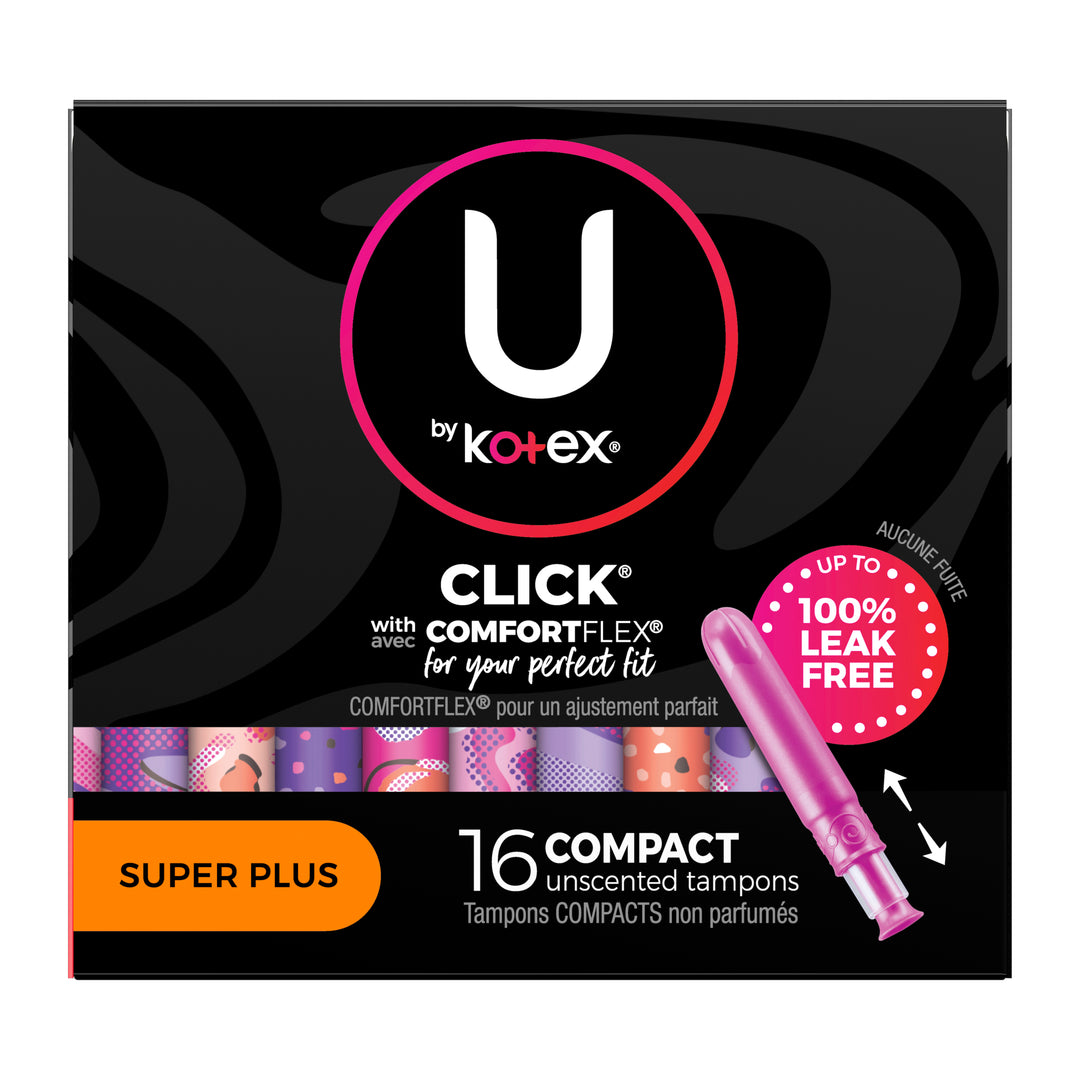 U By Kotex Super Premium Tampons Super Absorbency-16 Count-8/Case