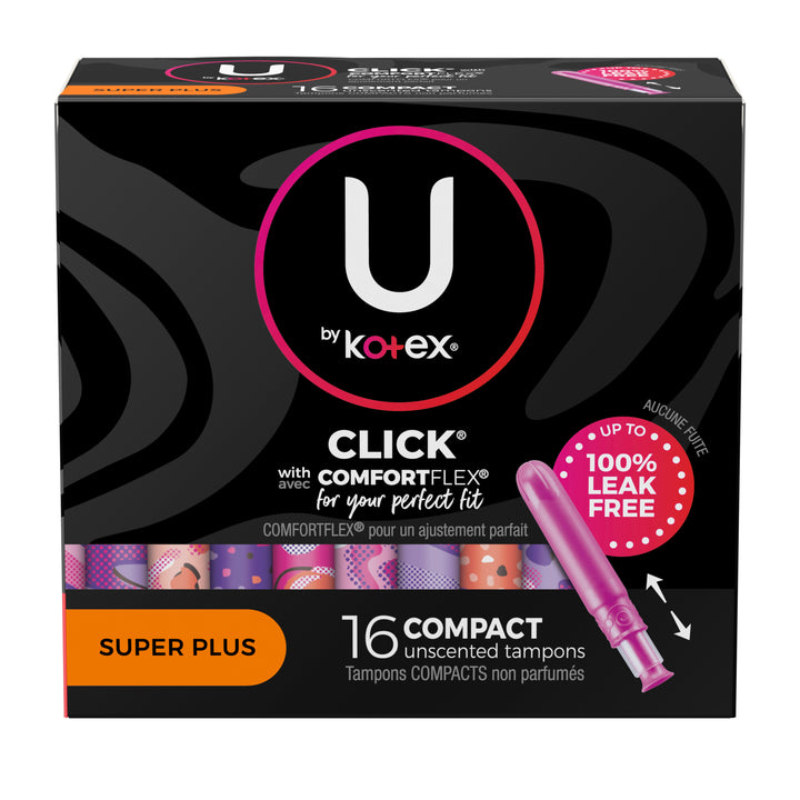 U By Kotex Super Premium Tampons Super Absorbency-16 Count-8/Case