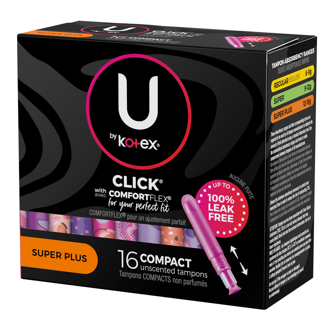 U By Kotex Super Premium Tampons Super Absorbency-16 Count-8/Case