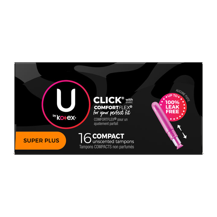 U By Kotex Super Premium Tampons Super Absorbency-16 Count-8/Case