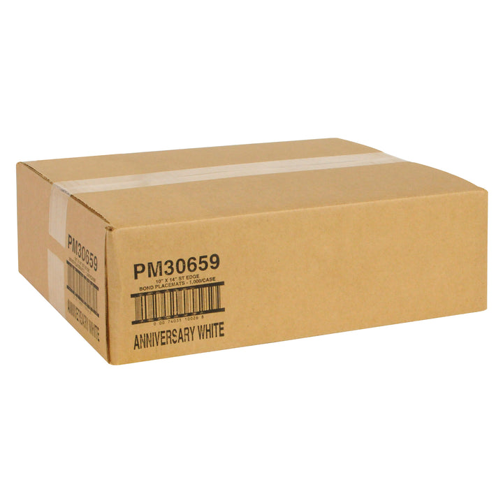Smith Lee 10" X 14" White-Anniversary-Straight Edge Paper Placemat-1000 Each-1/Case