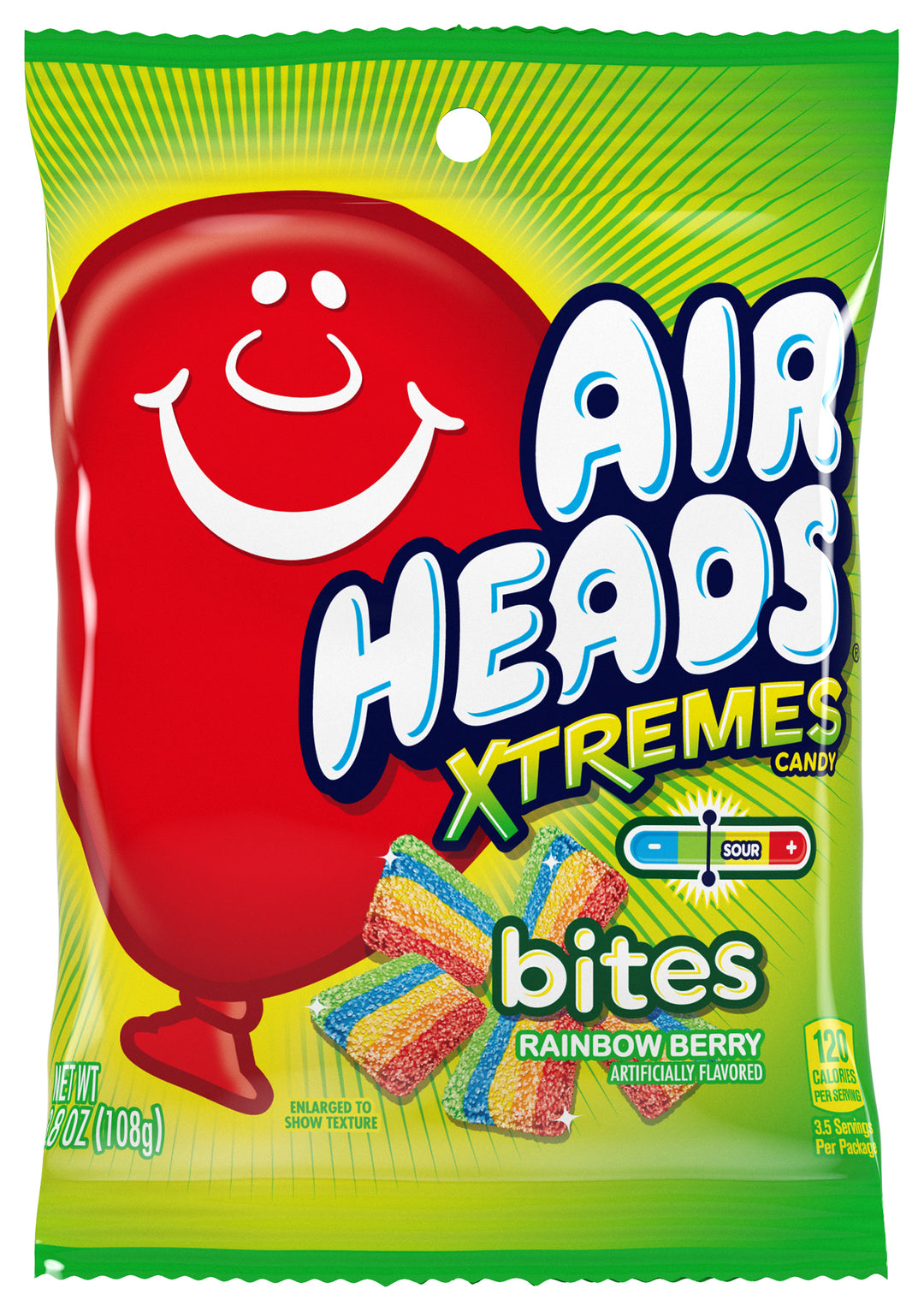 Airheads Rainbow Berry Xtremes Bites-3.8 oz.-12/Case