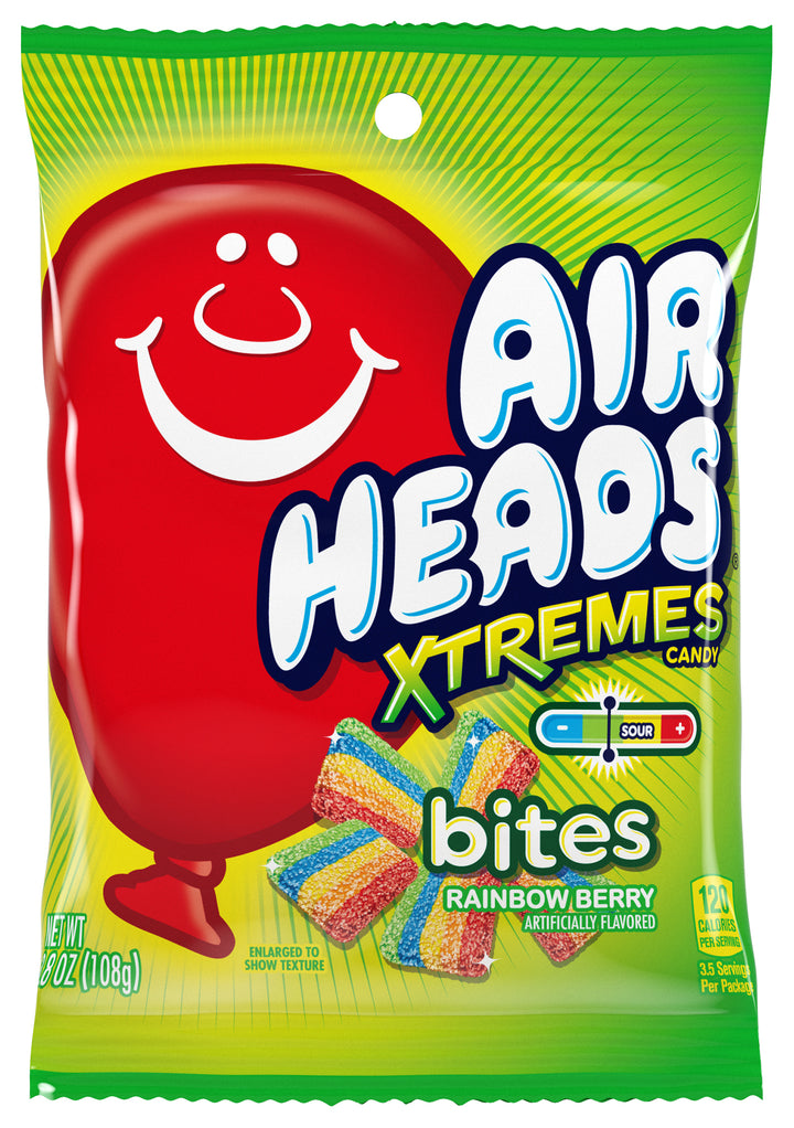 Airheads Rainbow Berry Xtremes Bites-3.8 oz.-12/Case