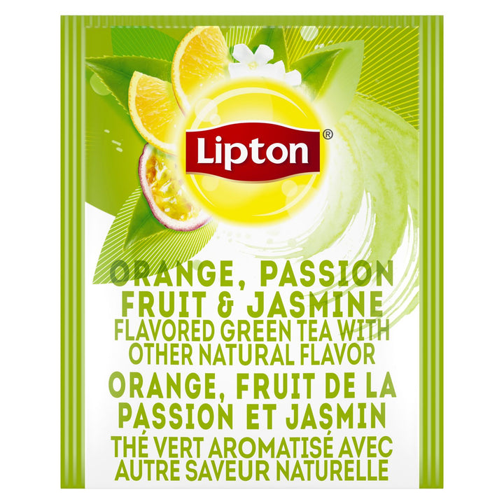 Lipton Hot Green With Orange Passion Fruit And Jasmine Tea Bags-28 Count-6/Case