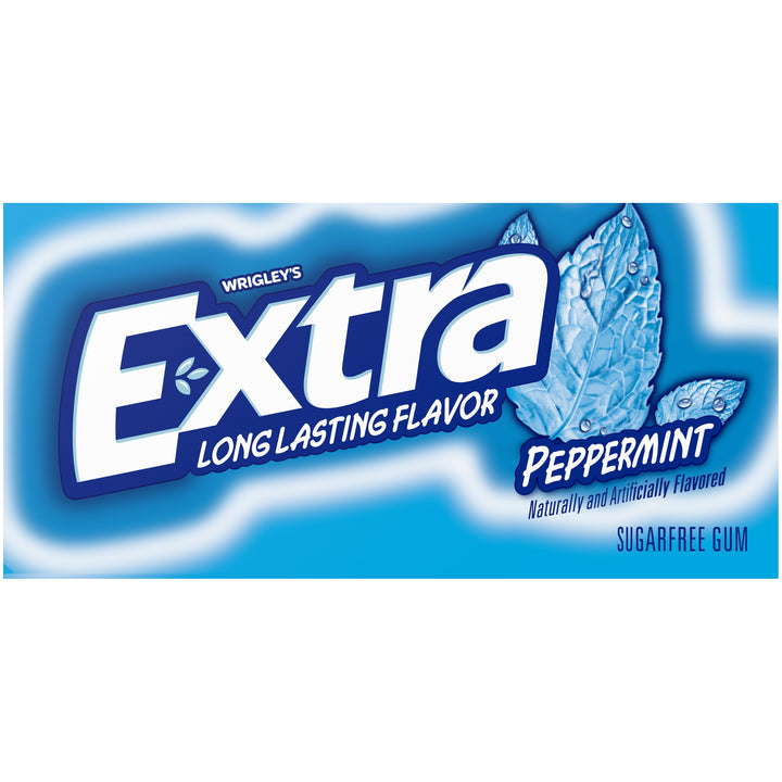Extra Single Serve Peppermint Gum-15 Piece-10/Box-12/Case