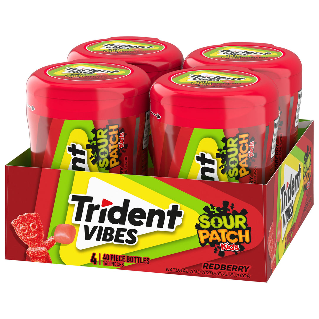 Trident Vibes Gum Red Berry-40 Count-4/Box-6/Case