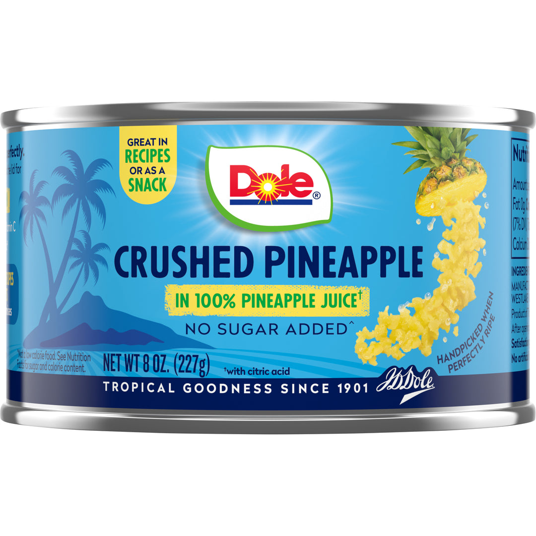 Dole In Juice Crushed Pineapple-8 oz.-12/Case