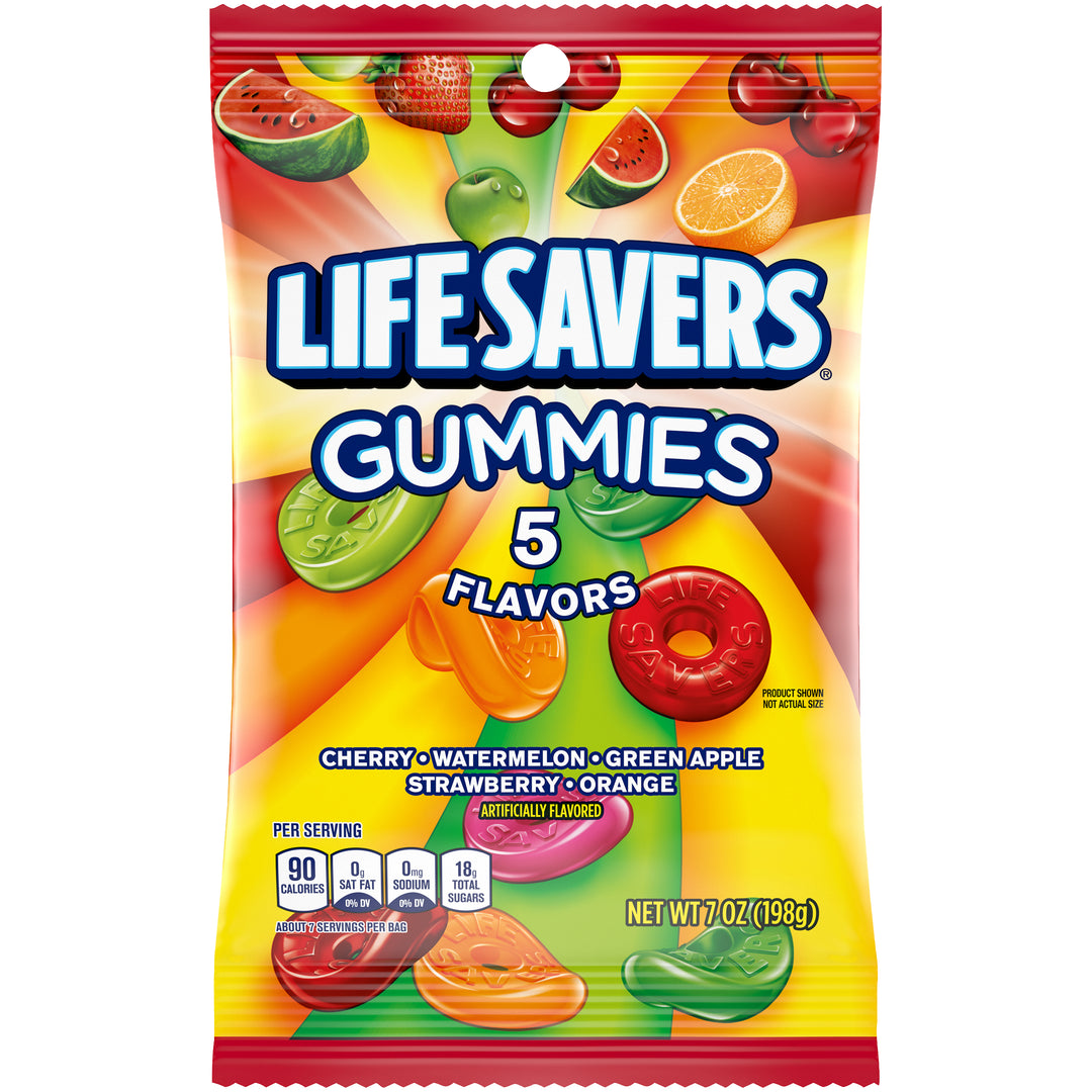 Lifesavers Five Flavor Candy Gummies-7 oz.-12/Case