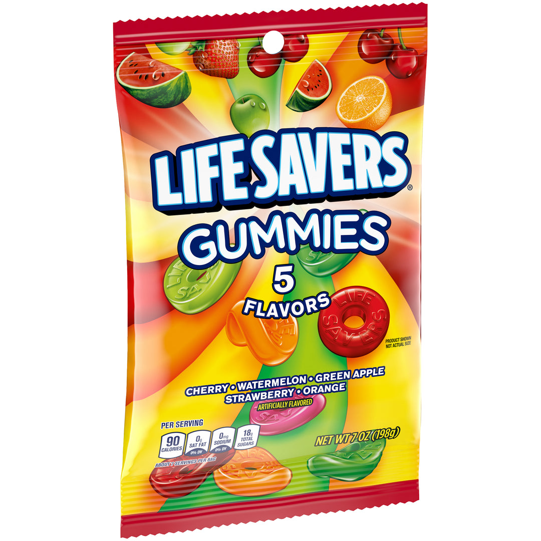 Lifesavers Five Flavor Candy Gummies-7 oz.-12/Case