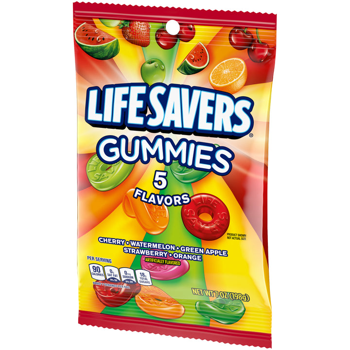 Lifesavers Five Flavor Candy Gummies-7 oz.-12/Case