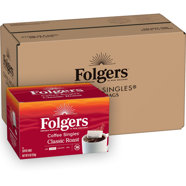 Folgers Regular Coffee Singles-3 oz.-12/Case