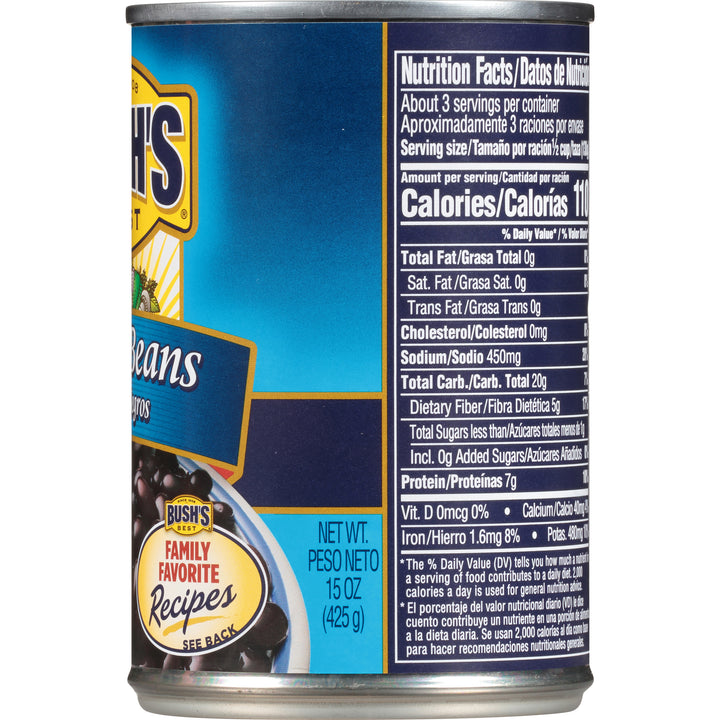 Bush's Best Original Black Beans-15 oz.-12/Case
