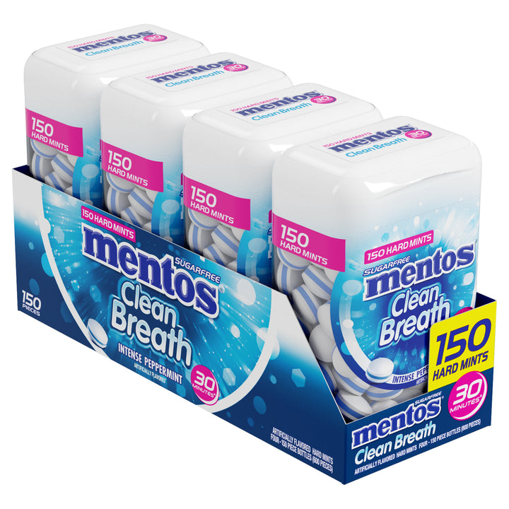 Mentos Clean Breath Peppermint-150 Count-4/Box-6/Case