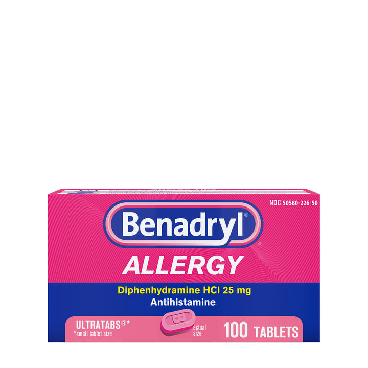 Benadryl Ultra Tablets-100 Count-6/Box-12/Case
